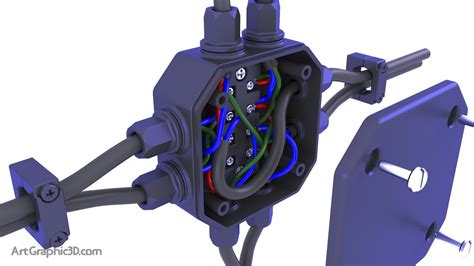 junction box cad|junction box 3d model.